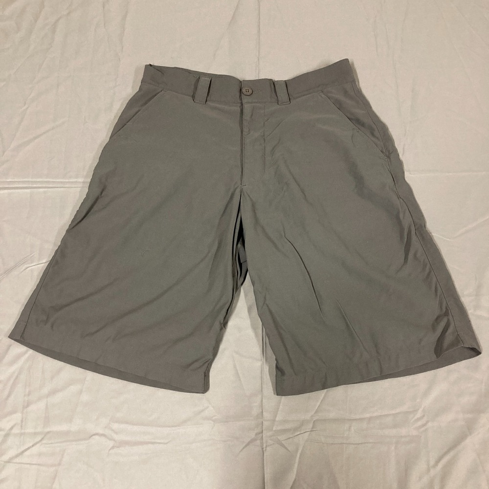 Under Armor Golf Sports Shorts Men's 30 Gray Showdown Slash‎ Pockets Flat-Front